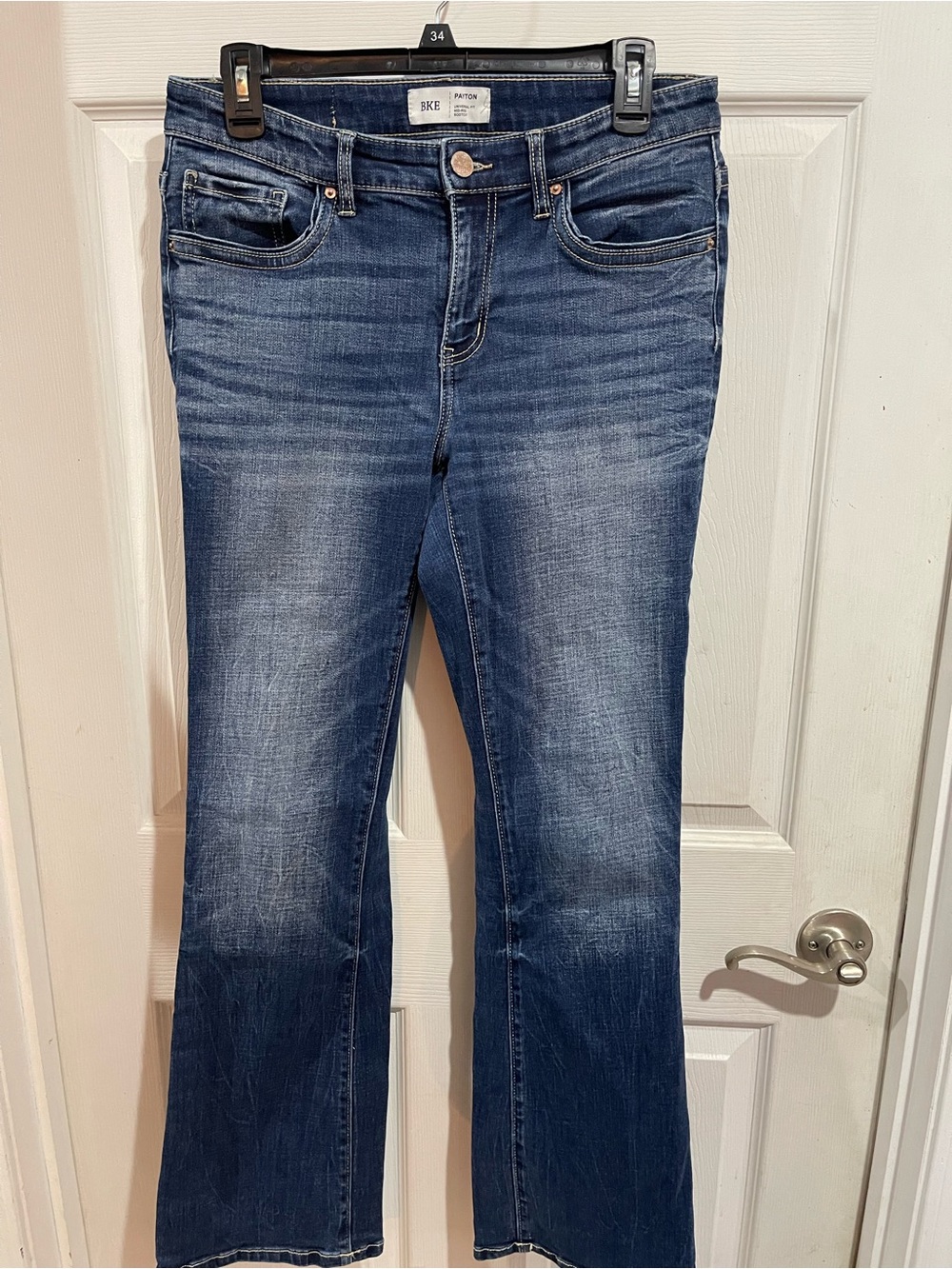 BKE Women's Flare Jeans in Medium Blue Wash